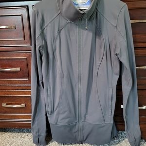 Gray zip up jacket